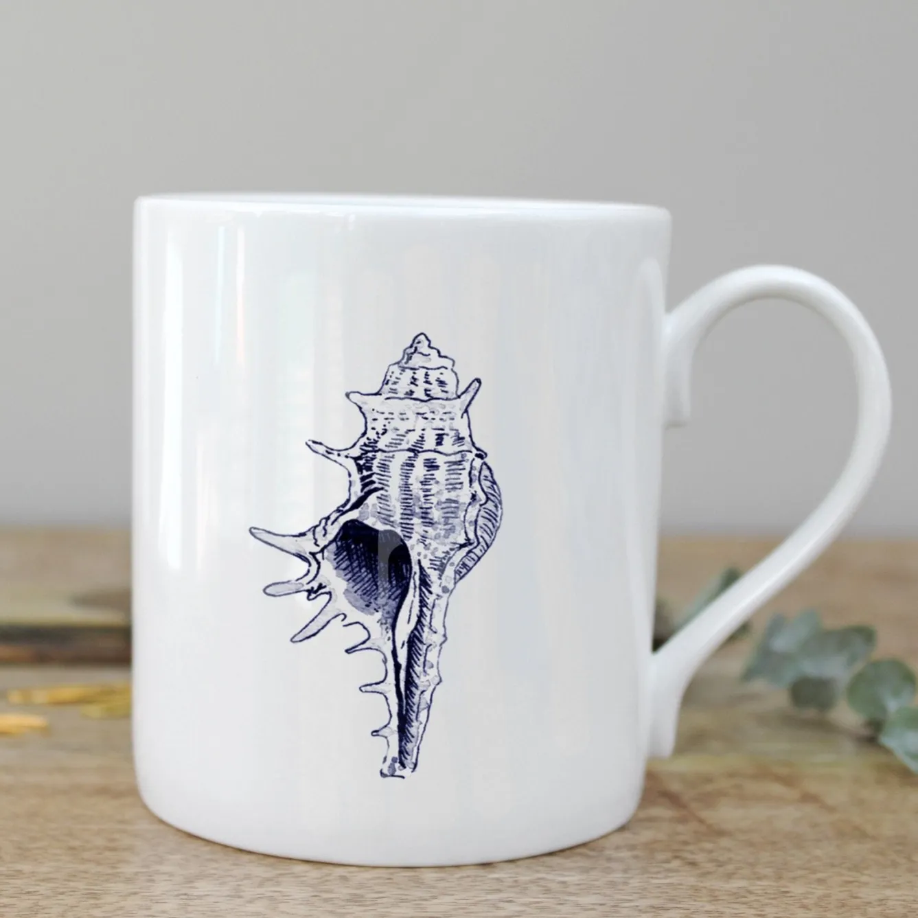 Toasted Crumpet Seaside-Conch Bone China Mug Boxed