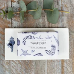 Toasted Crumpet Soaps & Lotions-Conch China Rectangular Soap Dish