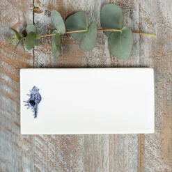 Toasted Crumpet Soaps & Lotions-Conch China Rectangular Soap Dish