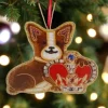 Tinker Tailor Christmas Decorations|Seasonal Decor-Corgi with Crown Decoration by London