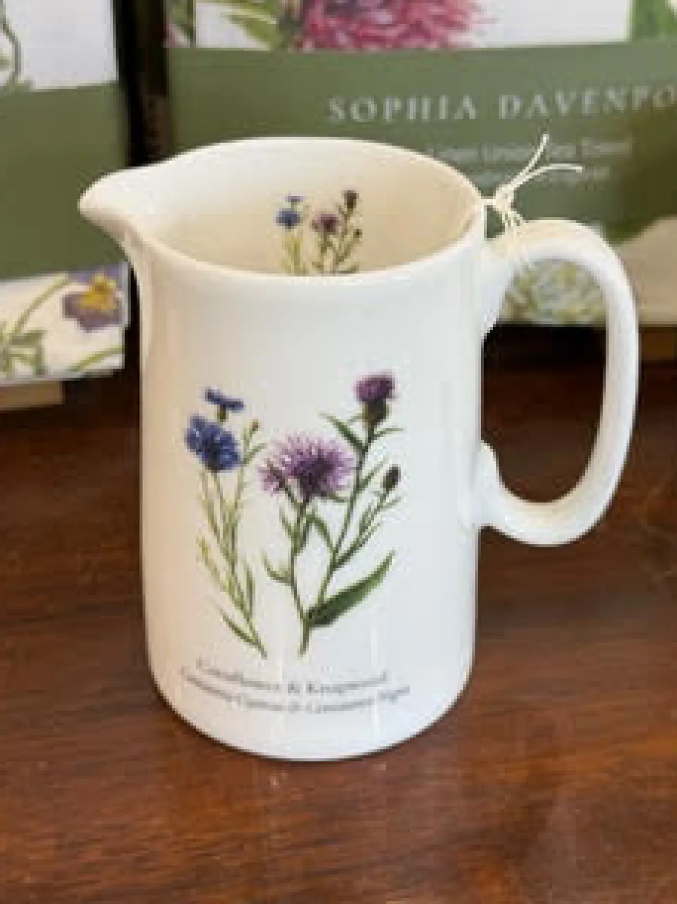 Sophia Davenport Jugs-Cornflower and Knapweed Half Pint Jug