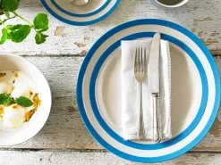Cornishware Plates-9.5 in Lunch Plate