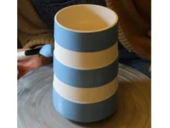 Cornishware Kitchenware-Lighthouse Medium Blue Vase