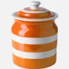 Cornishware Storage|Storage Jars-Orange Large Storage Jar 168cl