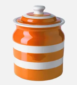 Cornishware Storage|Storage Jars-Orange Large Storage Jar 168cl