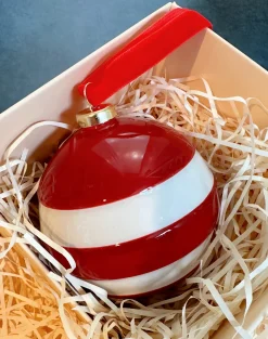 Cornishware Seasonal Decor-Striped Baubles