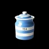 Cornishware Storage|Storage Jars-Tea Storage Jar 84cl-- Blue