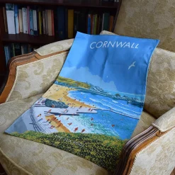 Town Towels Tea|Tea Towels-Cornwall - Bude Sea Pool Tea Towel