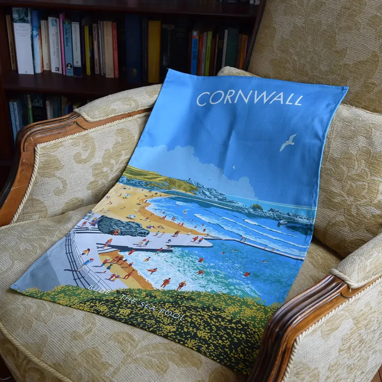 Town Towels Tea|Tea Towels-Cornwall - Bude Sea Pool Tea Towel