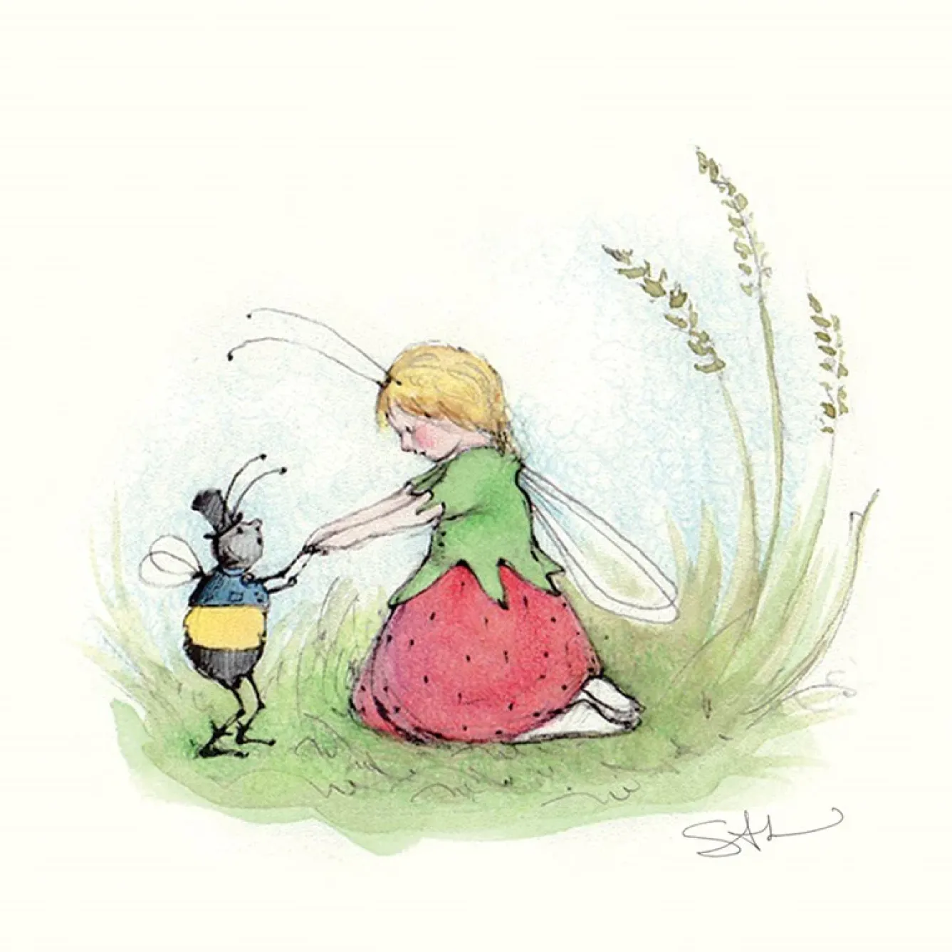 Moongazer Cards Greeting Cards-Cottage Garden Faeries Greeting Card