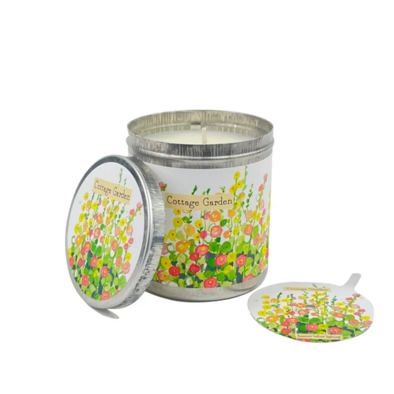 Heaven Scent Home Fragrance-Cottage Garden- Rose & Patchouli Candle Tin