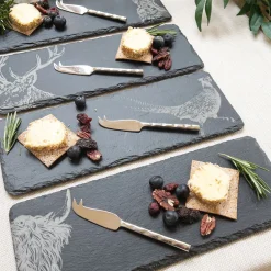 Selbrae Tea|Serving Plates & Boards-Country Animals Mini Cheese Board and Knife Set of 4