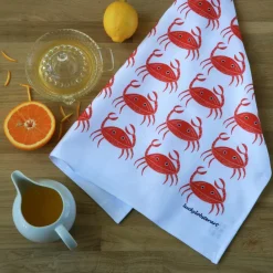 Lucky Lobster Tea|Tea Towels-Crab Tea Towel