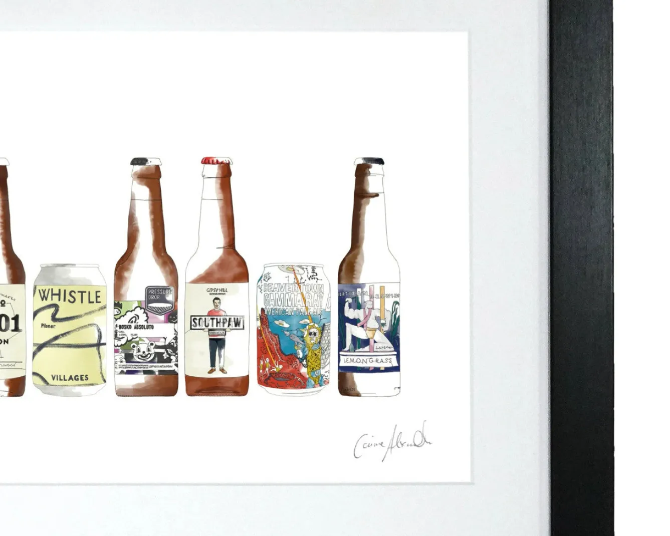 Corinne Alexander Art-Craft Beer Print by