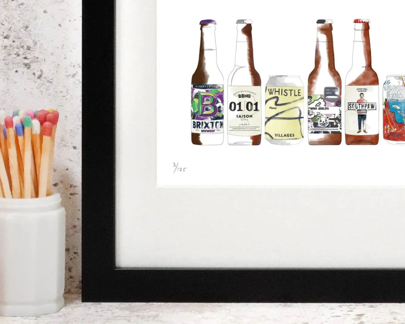 Corinne Alexander Art-Craft Beer Print by