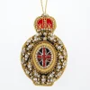 Tinker Tailor Christmas Decorations|Seasonal Decor-Crystal Union Jack Jewel Decoration by London