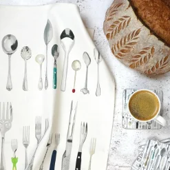 Corinne Alexander Tea|Tea Towels-Cutlery Draw Tea Towel by
