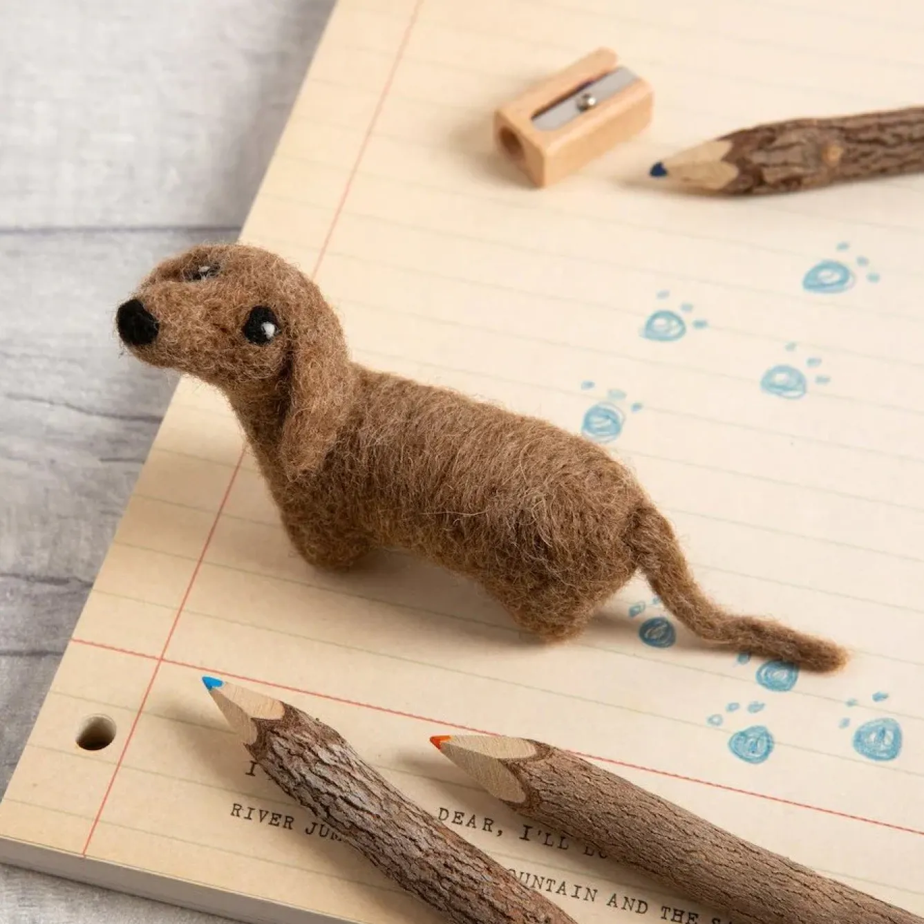 Hawthorn Handmade Crafts|Children-Dachshund Mini Felting Kit
