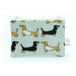 Poppy Treffry Storage|Bags-Dachshund Small Flat Coin Purse