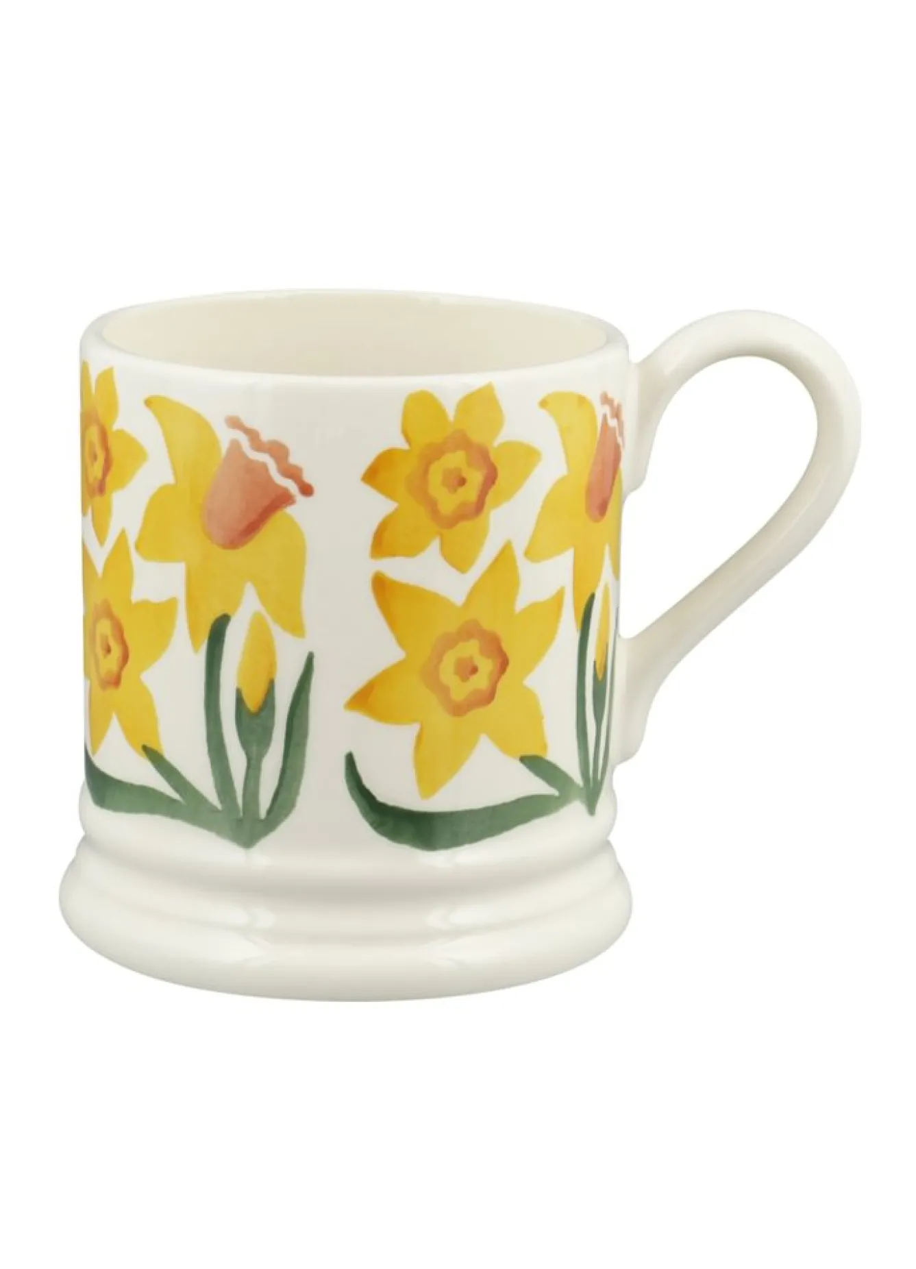 Emma Bridgewater Flowers & Garden-Daffodil Hand-Stamped 1/2 Pint Mug