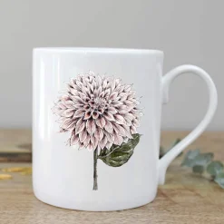 Toasted Crumpet Flowers & Garden-Dahlia Bone China Mug Boxed