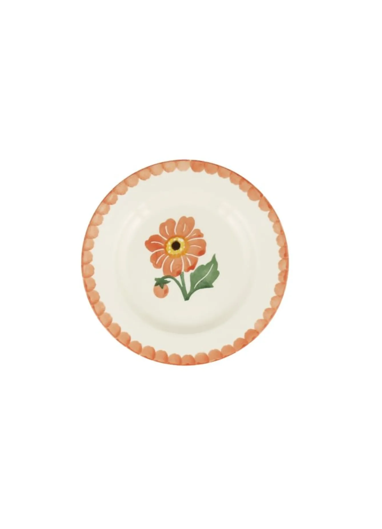 Emma Bridgewater Plates-Dahlia Hand-Stamped 6 1/2 inch Plate