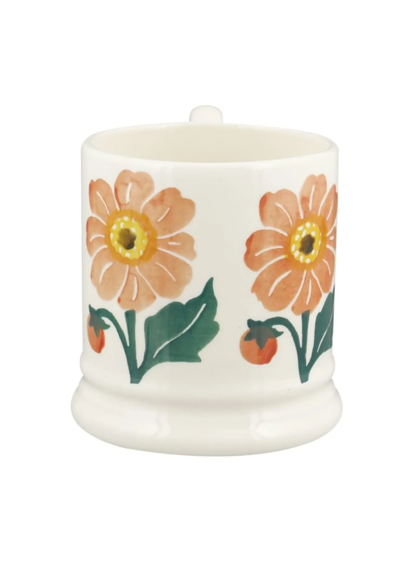Emma Bridgewater Flowers & Garden-Dahlia Hand-Stamped 1/2 Pint Mug