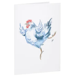 Jane Abbott Designs Greeting Cards-Dancing Hen Greeting Card