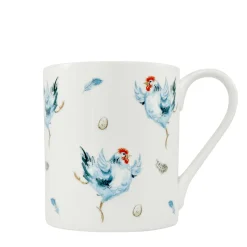 Jane Abbott Designs Tea|Chickens-Dancing Hen Wrap Bone China Mug