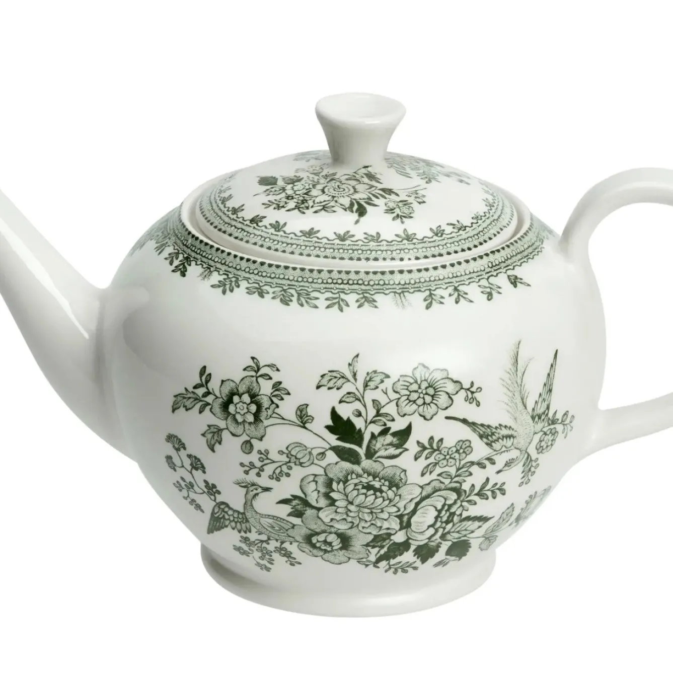 Burleigh Tea|Teapots-Dark Green Asiatic Pheasants Teapot Large