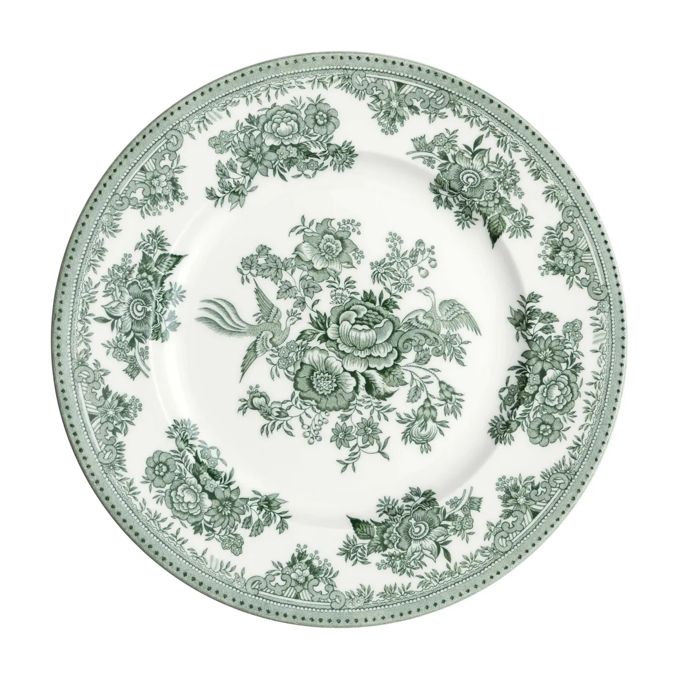 Burleigh Plates-Dark Green Asiatic Pheasant Medium Plate 8 3/4 in