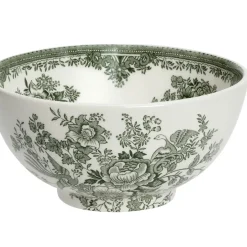 Burleigh Bowls & Dishes-Dark Green Asiatic Pheasants Medium Footed Bowl