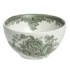 Burleigh Tea|Bowls & Dishes-Dark Green Asiatic Small Sugar Bowl - 3.75in/9.5cm