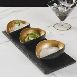 Selbrae Bowls & Dishes-Deluxe Gold Mezze Set