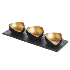 Selbrae Bowls & Dishes-Deluxe Gold Mezze Set