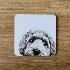 Katherine Sheard Designs Coasters-Dino Dog Coaster