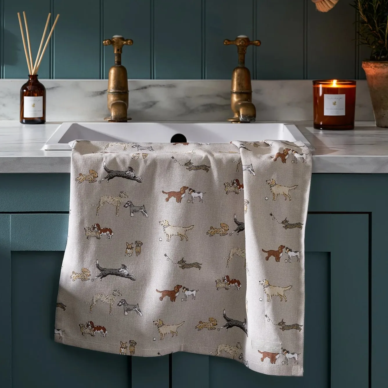 Sophie Allport Tea|Tea Towels-Doggy Daycare Tea Towel
