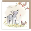 Paper Shed Design Greeting Cards-Donkey With Apples "Happy Birthday" Greetings Card
