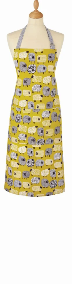 Ulster Weavers Aprons-Dotty Sheep Oil Cloth Cotton Apron