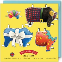 Yeti Greeting Cards|Crafts-Dress a Highland Cow Birthday Card