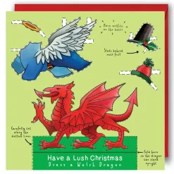 Yeti Christmas|Greeting Cards-Dress a Welsh Dragon Christmas Card