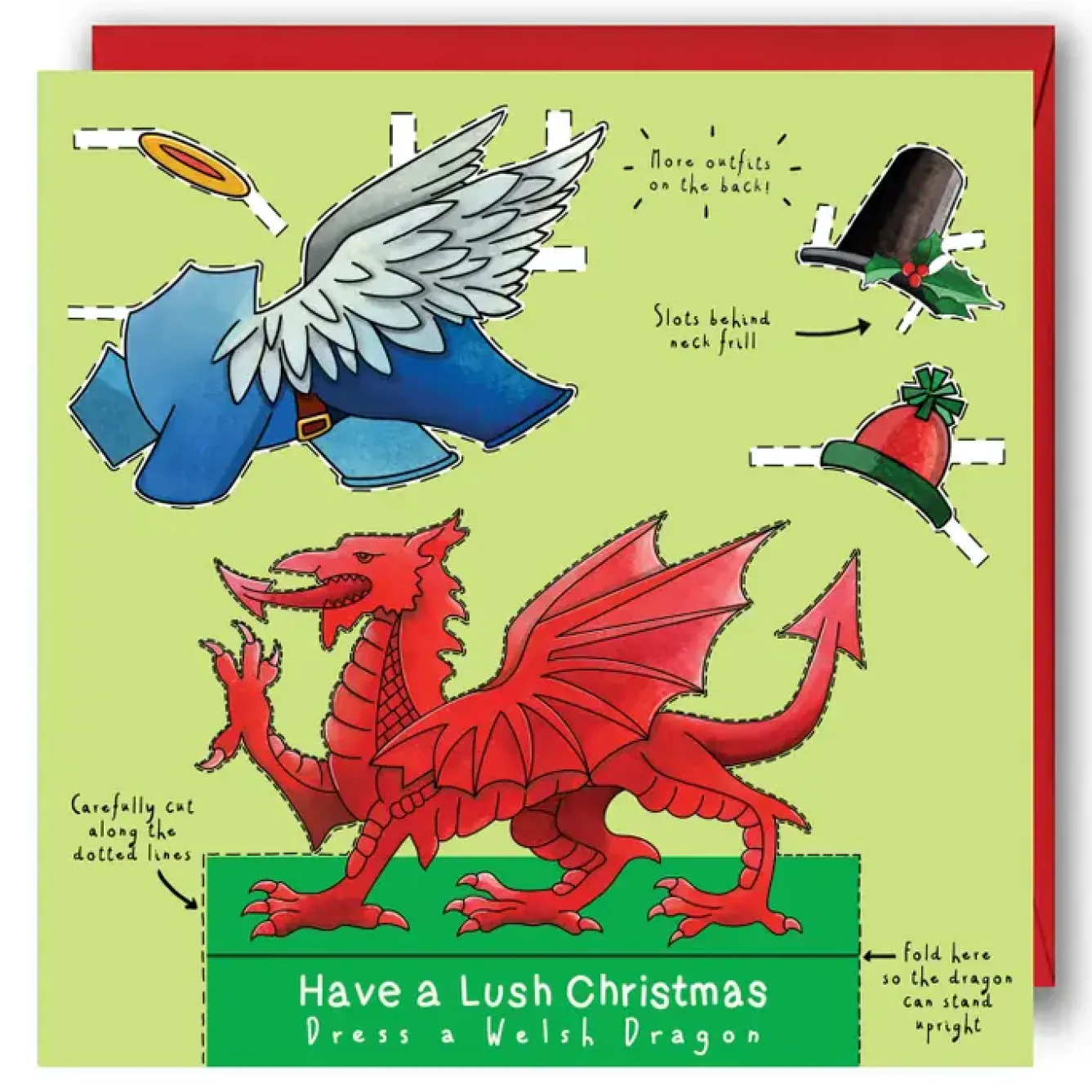 Yeti Christmas|Greeting Cards-Dress a Welsh Dragon Christmas Card