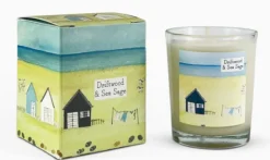 Heaven Scent Home Fragrance-Driftwood & Sea Sage Votive Candle - Beach Huts