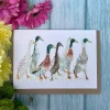 Jen Winnett Greeting Cards-Ducks in a Row Blank Greetings Eco Card