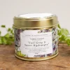 Toasted Crumpet Home Fragrance-Earl Grey & Sweet Hydrangea Candle in a Matt Gold Tin