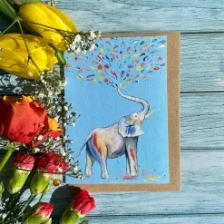 Jen Winnett Greeting Cards-Eli the Elephant Eco-Card