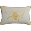 Sophie Allport Pillows & Throws-Embroidered Bees Linen Blend Pillow