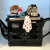 Ceramic Inspirations Tea|Teapots-English Breakfast Large Aga Teapot - Black