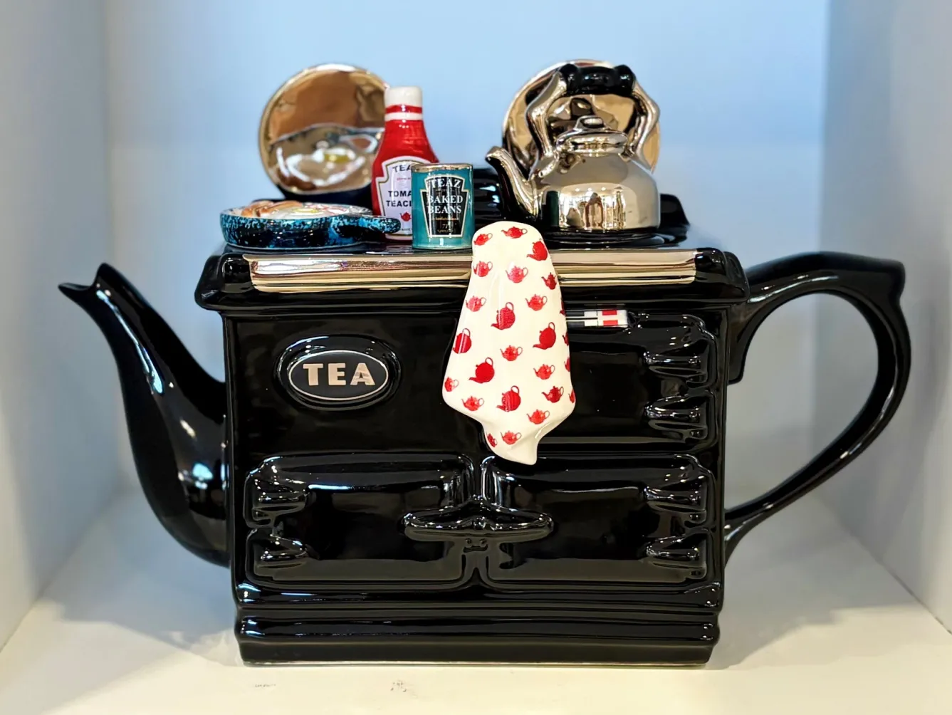 Ceramic Inspirations Tea|Teapots-English Breakfast Large Aga Teapot - Black