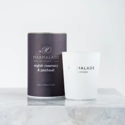 Marmalade of London Home Fragrance-English Rosemary and Patchouli Luxury Glass Votive Candle